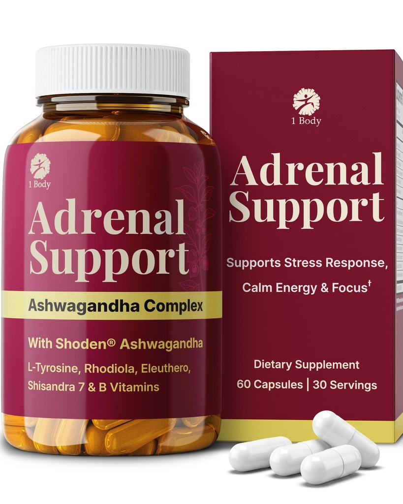 100% Natural Shoden Ashwagandha Complex Supliment - Ultra High Potency 35:1 Extract de rădăcină concentrat pentru Sleep & Energy Support - Vegan, Non-GMO - 60 capsule Ashwagandha