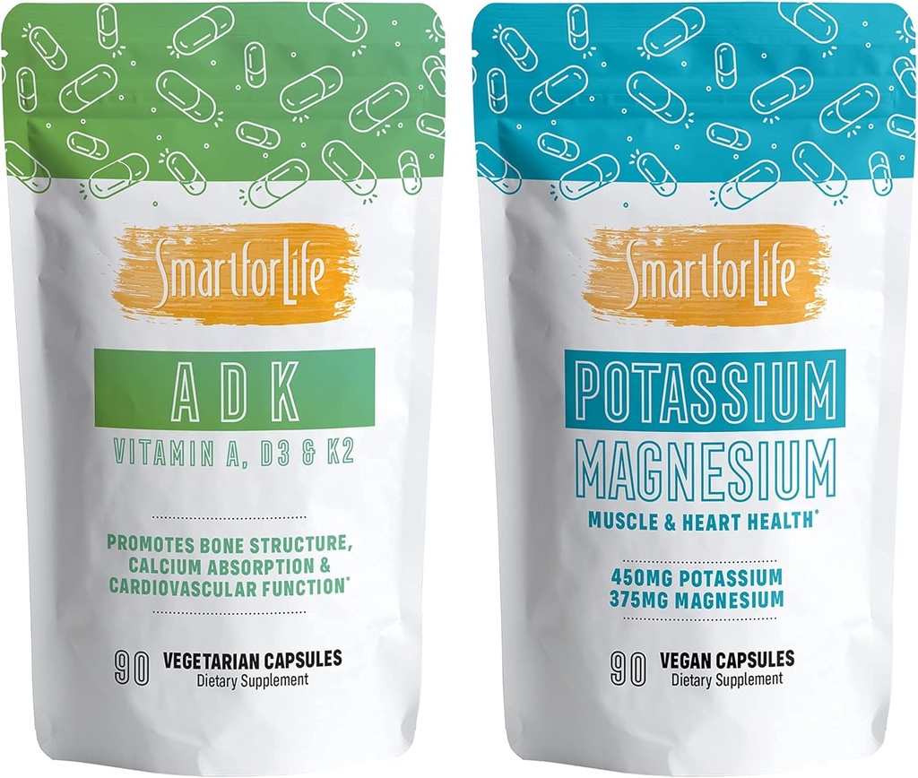 Smart for Life Potasiu Magneziu & Vitamine A,D3, K2 90 Count