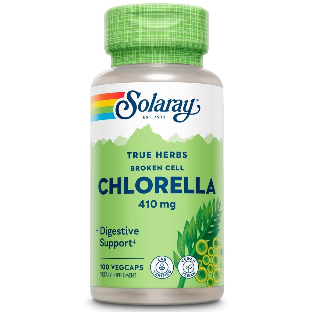 Solaray celule rupte Chlorella 410 mg 