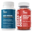 Dr. Tobias Probiotice imune profunde & Prebiotice și cidru de mere Otegar Gummies, Sprijină Digestive Health, Funcție imună Gut, Curăță & Detoxifiere pentru bărbați și femei cu 4.4. Miliarde de UFC și mama