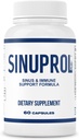 Mizzle SinuProl Nasal & Immunum Supplement with Quercetin with Bromelain, Ideal Options for People Who Rely on Natural Sinus Decongestant, Sinus Rinse or Natural Antihistainamine, 60 Capsule