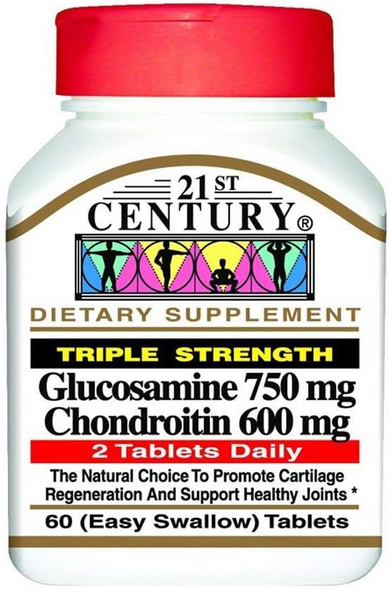 Glucosamină 750 mg & Chondroitin 600 mg - Triple concentraţie - 60 comprimate, ambalaj cu 2 comprimate