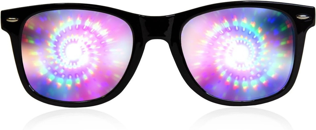 GloFX Black Frame Spiral Difraction Ochelari de protectie 