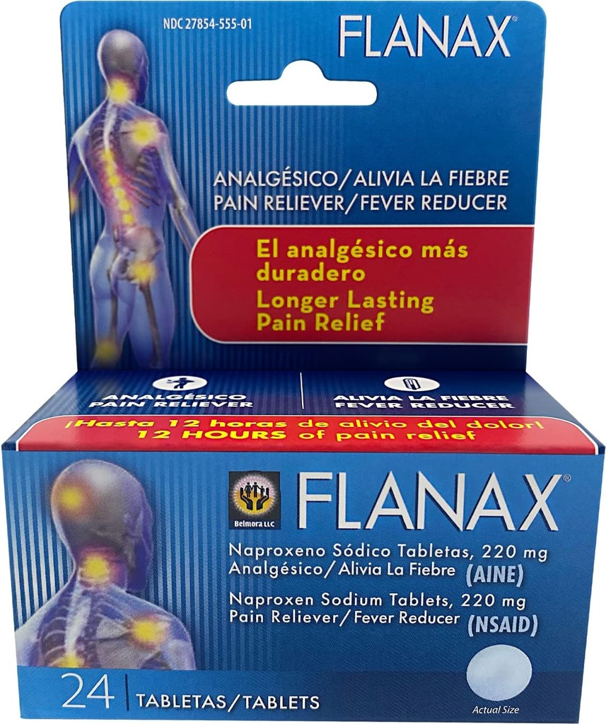 Flanax Durere Relieiver și Reductor Febră Naproxen tablete de sodiu 