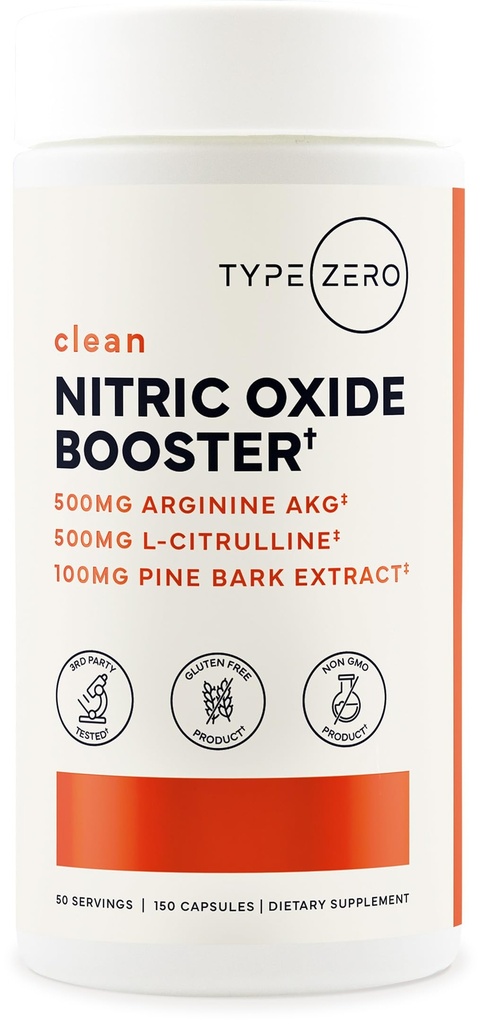 Tip Zero Oxid de azot 6X Booster, 150 Capsule vegetale - Supliment natural - Beetroot, Arginine AKG, Citruline, Pine Bark, Usturoi & Vit C 