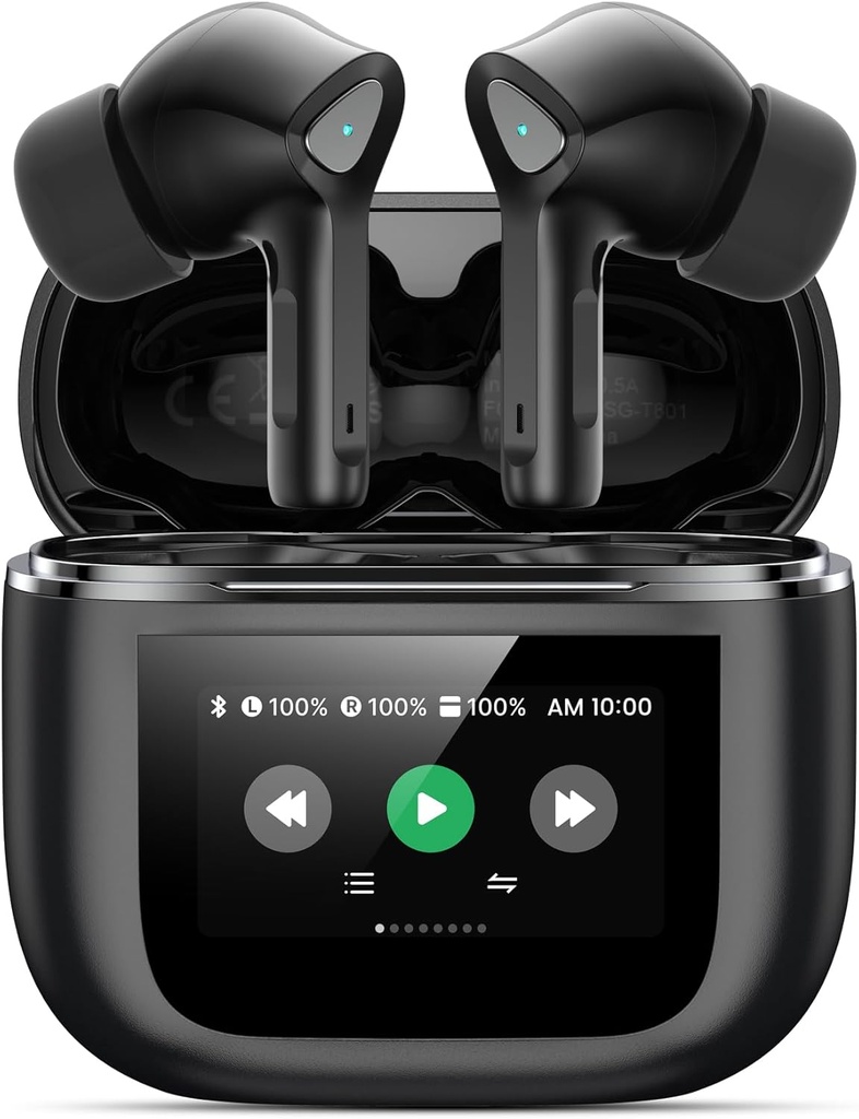 Căști fără fir Bluetooth 5.3 Căști 50H Playtime Deep Bass Stereo Muguri urechi cu Mic IPX7 rezistent la apă Comfort Lightweight în ureche Căști pentru Pad Android / iOS Telefoane Cadouri pentru femei Bărbaţi
