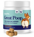 Probiotice Poop mare pentru câini - Fibra pentru câini Supliment cu Probiotice câine și enzime digestive pentru un gust sănătos, Firm Stool & Diaree Relief - Chews de pui aroma de animale de companie moale cu prebiotice