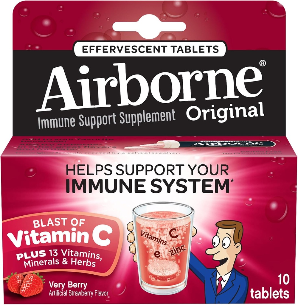 Airborne Immune Supplement, Very Berry, 10 Count