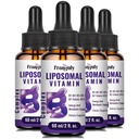 Complex Liposomal Vitamina B Complex lichid sublingual B Suplimentul vitaminelor B pentru femei Absorbție îmbunătățită B12,B1, B2, B3, B5, B6,Folate,Biotina pentru energie și suport imun-8,0 oz
