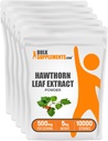 BulkSupplements.com Pudră de extract de frunze Hawthorn - Suplimentul frunzelor Hawthorn - Suplimentul vegetal, Vegan & Gluten gratuit, 500 mg per Serving, 5kg (11 lbs) (Pachet de 5)