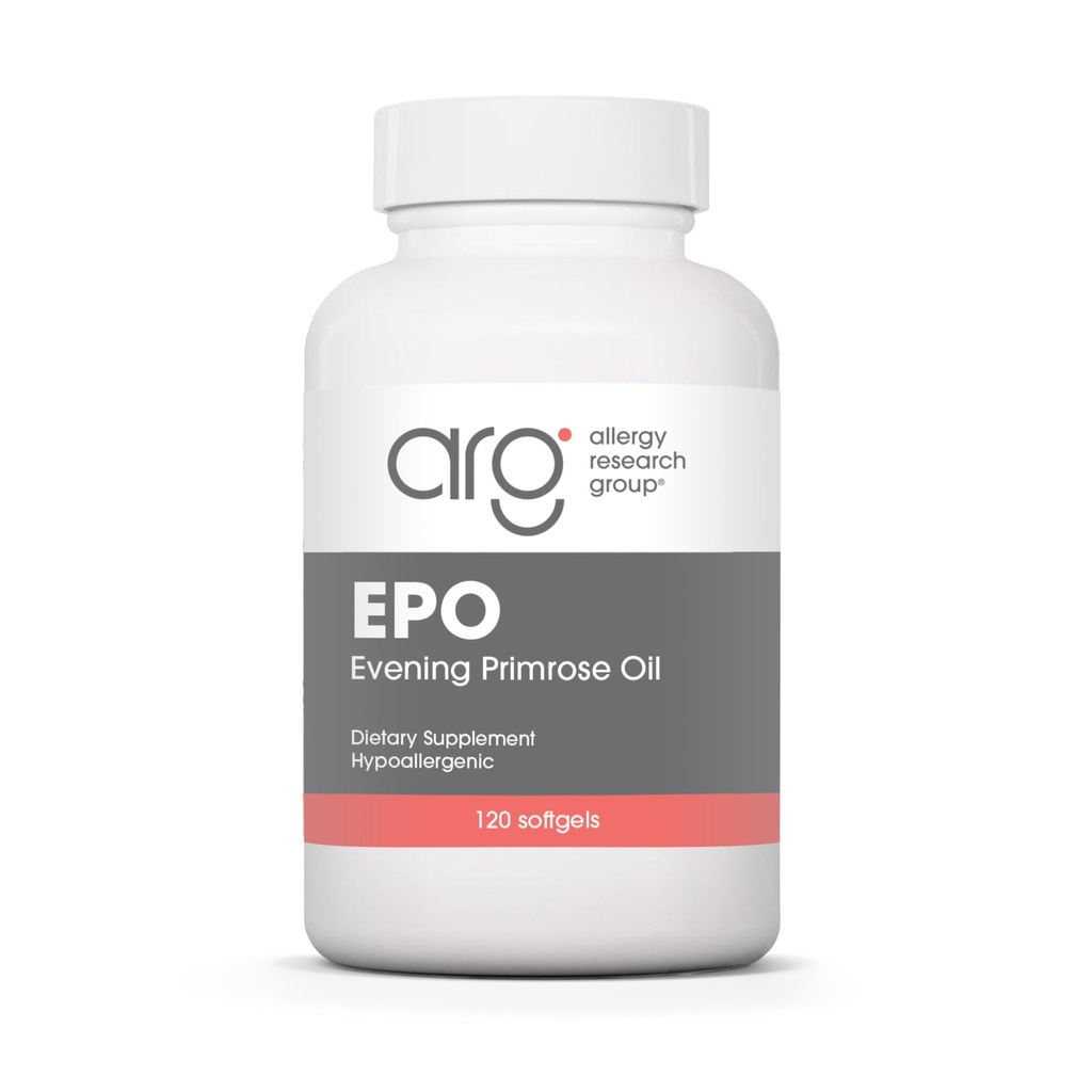 Grupul de cercetare pentru alergii EPO - Seara Primrose Oil pentru bărbaţi şi femei, pentru ochi uscaţi, Omega-6, GLA Gamma-Linolenic Acid, 500mg Supliment - 120 Conte