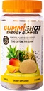GummiShot Energy Gummies, 2475 mg de plante-based Cafeina Chews pe sticla, Boostere de energie de lungă durată, Tropicale (33ct)