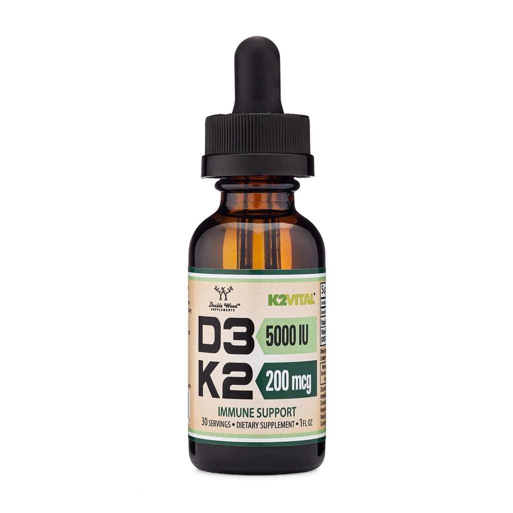 Vitamina D3 K2 5000 UI Picături lichide (5,000 UI D3 şi 200mcg 99,9% All-trans Patentat K2 MK-7 (K2Vital))
