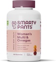 Gume multivitamine pentru femei: Omega 3 ulei de pește (EPA/DHA), metilfolat, CoQ10, vitamina D3, C, vitamina B12, B6, A, K & Zinc, Inositol, Gluten Free, 120 Conte (20 zile de aprovizionare)