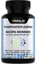 FosfatidilSerină & Bacopa Monnieri 800 mg 2 în 1 Supliment - Imbunatatire naturala a creierului/Nootropic pentru focalizare si concentrare sporita, suport de memorie, functie cognitiva - 120 Capsule vegetariene