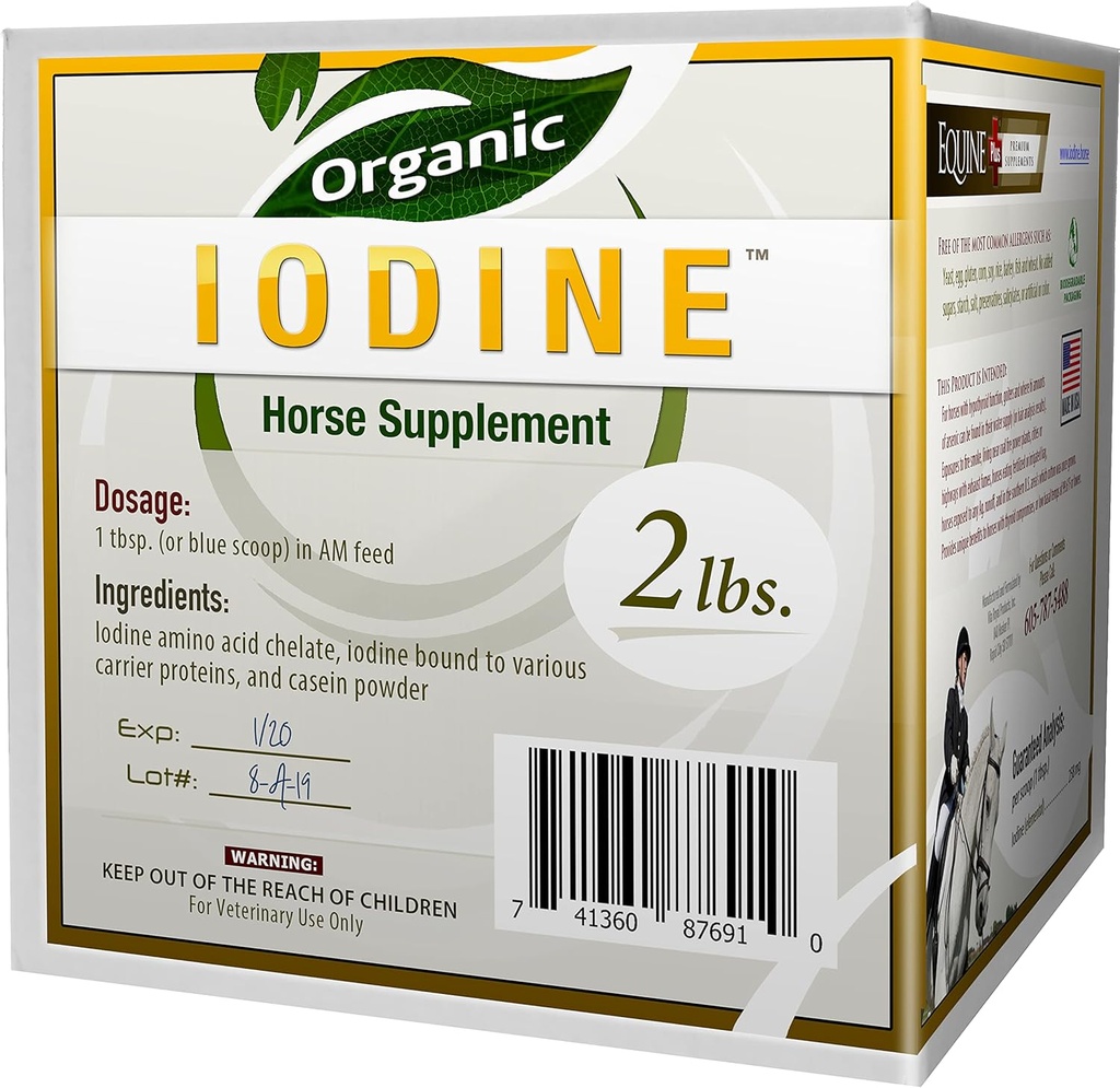 Iod organic 2 lbs. - Supliment nutritional pentru cai, animale - w/ 18 Aminoacidi