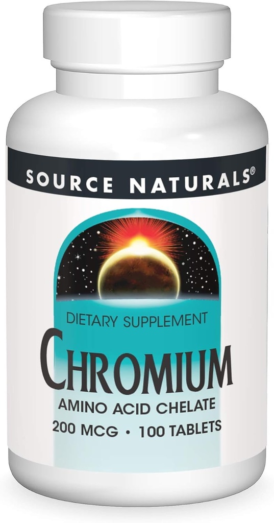 Sursa Naturals, Inc. Crom Chelate 200mcg 100 comprimat