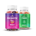 BeLive Digestive Bundle Probiotic și Gummies Fibra pentru Digestive și Sănătate Gut, Sugar Free, Vegan
