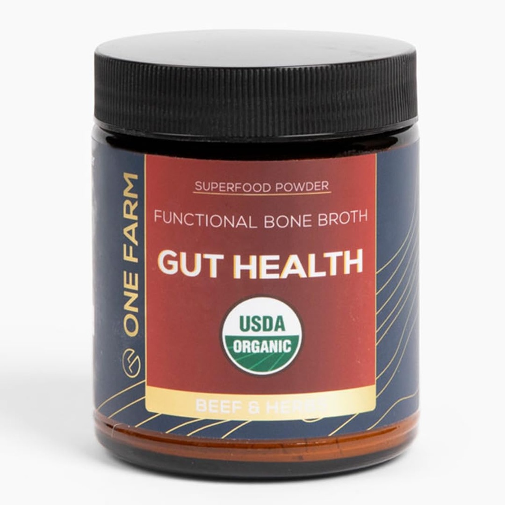 O fermă Superfood Powder Gut Health, Organic Gut Soothing Blend şi Prebiotic Blend, non-GMO, Prebiotice cu Bone Broth, Turcia Tail Mushroom, Slippery Elm, şi Marshmallow Root pentru GI Sănătate