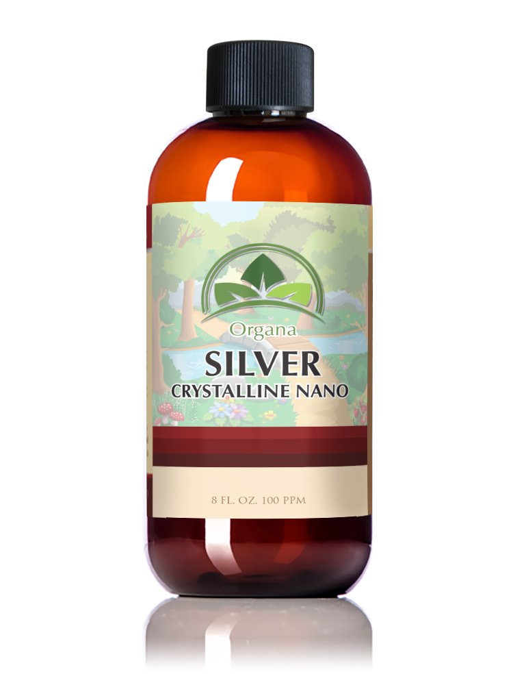 Organa Nano Cristal Silver 8 oz (100 PPM)- Cel mai bun Argint coloidal - Minerale coloidale