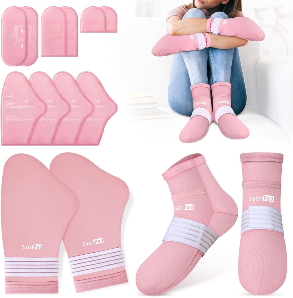 SuzziPad Terapie Rece Şosete şi Mănuşi pentru Chimioterapie, Chimio trebuie să aibă pentru femei şi bărbaţi, Ideal pentru Mână Soothing şi Picior Discomfort, S/M