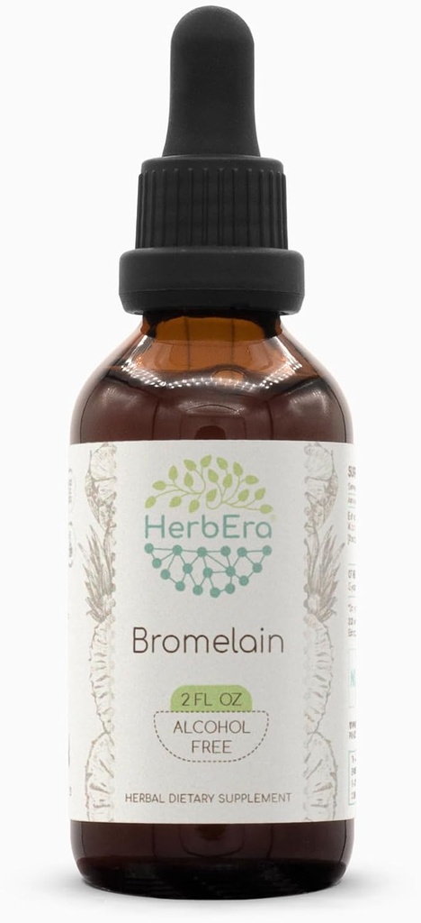 Bromelain B60 Extract de plante aromatice fără alcool Tinctură, Bromelain sălbatic superconcentrat, Ananas (Ananas comosus) (2 fl oz)