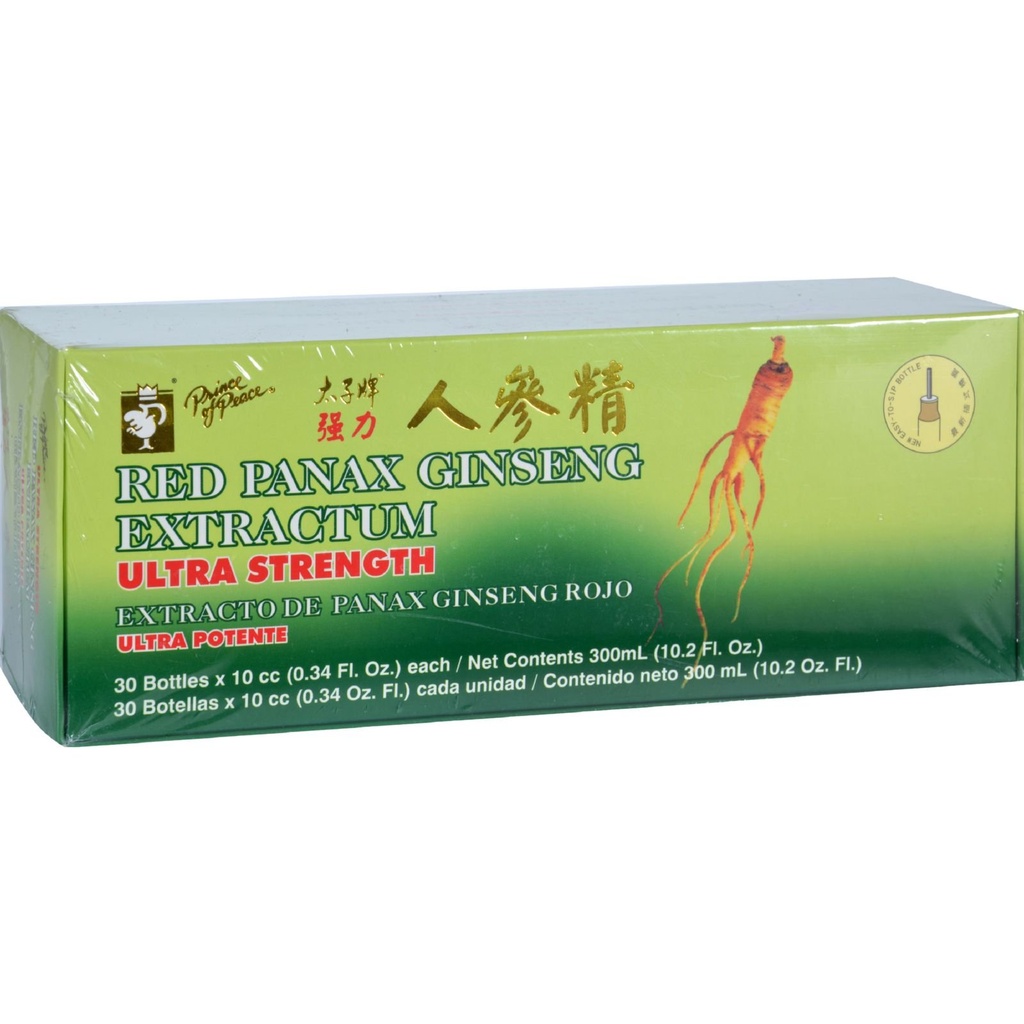 Prince of Peace Red Panax Ginseng Extractum Ultra Putere - 30 flacoane