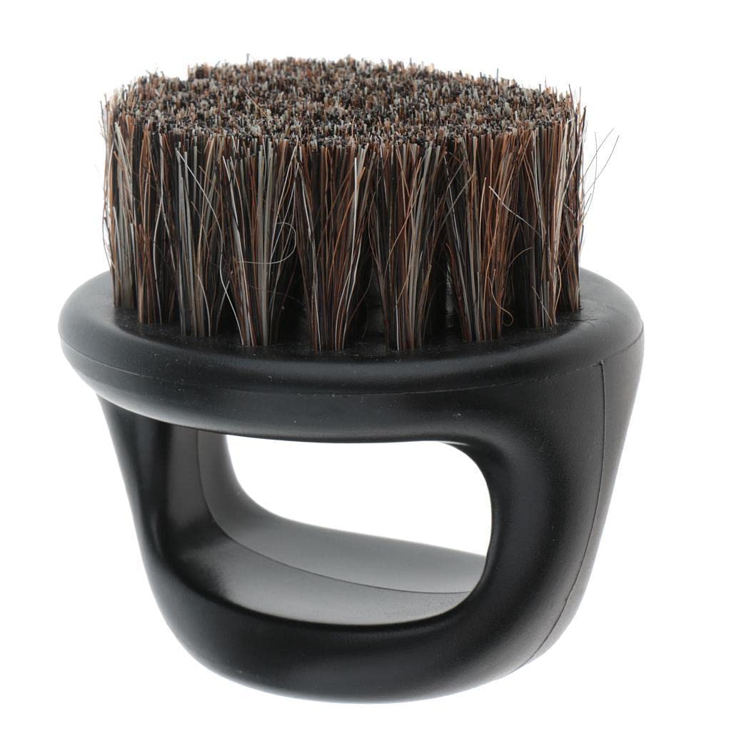 Salon Barber lemn Bristles Hair Barbă Curățare Grooming Brush Men mustață modelare Comb - negru