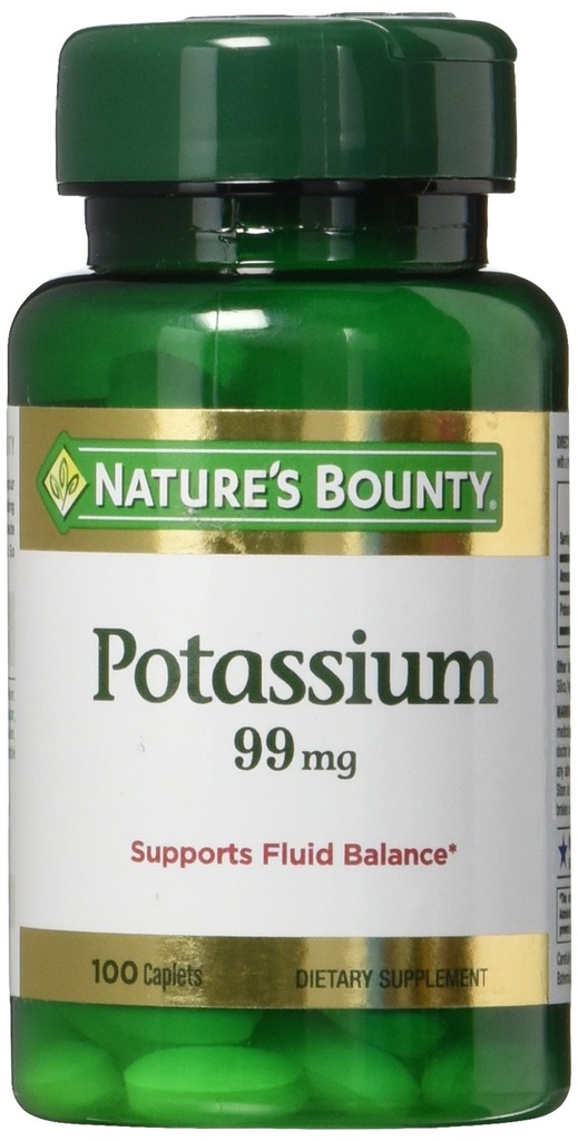 Natura's Bounty Potasiu Gluconate 99mg, 100 Caplete