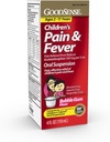 GoodSense pentru copii Relieiver lichid, Bubble Gum Flavor, Acetaminofen 160 mg/5 ml, Eficient Pain Relief/Fever Reductor pentru copii Vârsta 2-11, 4 Oz