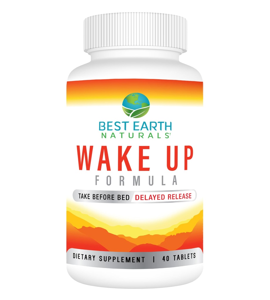 Best Earth Naturals Wake Up Formula, Supliment întârziat timp de eliberare energie 40 Conte