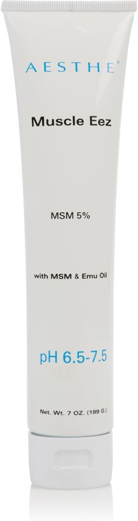 Aesthe Muscle EEZ Joint & Muscle Recovery Gel - Soothing Gel cu 5% MSM & Emu ulei pentru Wellness - Formula botanică naturală cu Aloe Vera - Gel terapeutic pentru mușchi, articulații, strine - 7 oz