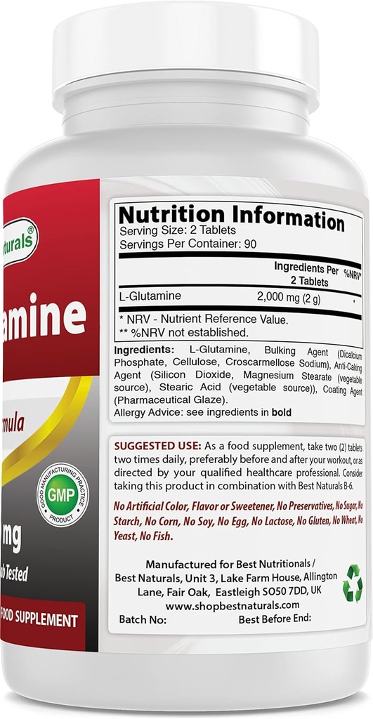 Cele mai bune naturale L-glutamină 1000 mg și extract de Ashwagandha 500 Mg