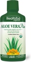 Country Life Realfood Organics Lichid Aloe Vera Plus - Suporturi Digestive Health & Immune System - cu Slippery Elm, Ginger, Turmeric, Peppermint - Organic ACTIValoe, Qmatrix Process - 32 oz