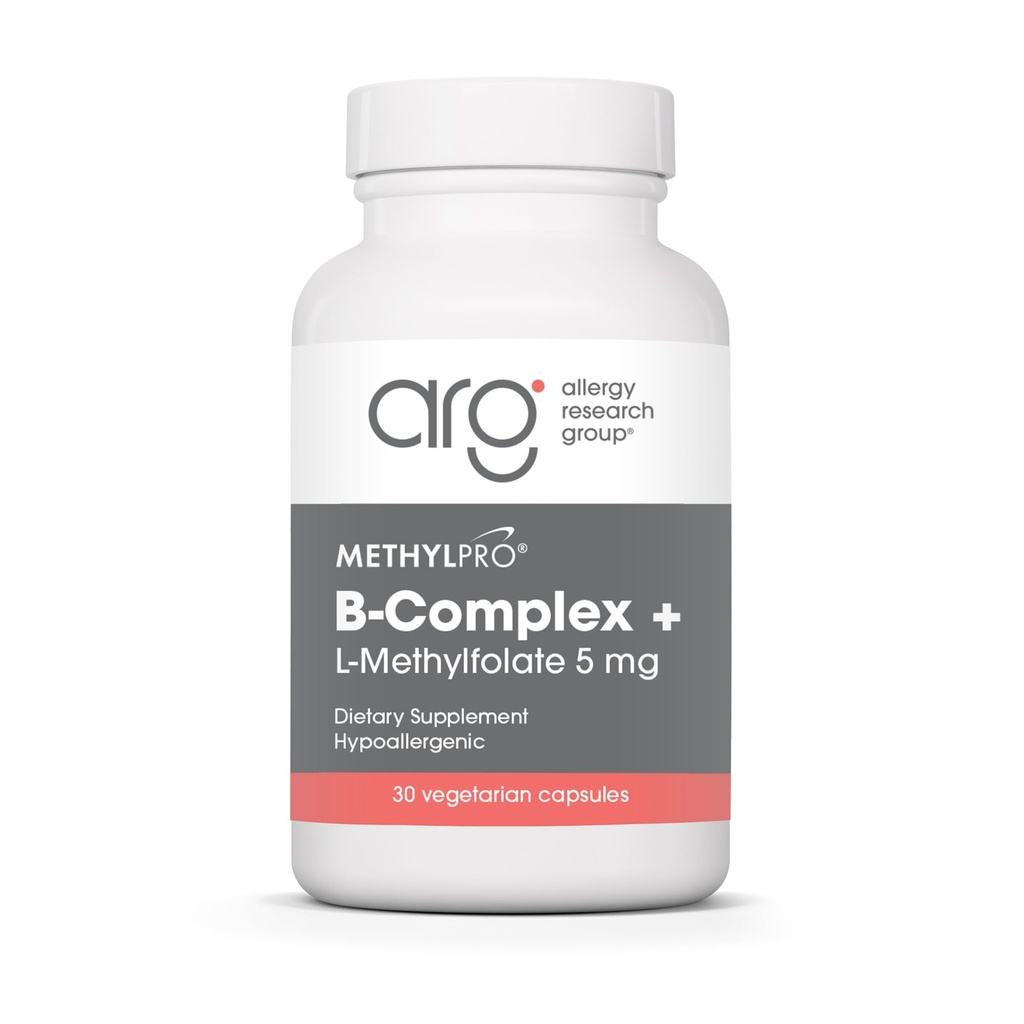 MetilPro B-complex + L-metilfolat 5 mg - Complex metilat de vitamina B pentru femei și bărbați, Suport energetic Cellular cu Folat, Niacin și Biotin, Suplimentul VIT B - 30 capsule Vegan