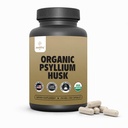 Capsule organice Psyllium Husk 750 mg, Supliment de fibre naturale pentru sănătate gută * - Alternative la Psyllium Husk pulbere, Zealty Life, 250 capsule