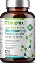biofix B-3 Nicotinamidă Pantotenat 1350 mg 120 Vcaps - Clear Skin Series B5 Acid pantotenic Acid natural Flush-Free Niacină Niacină - Sprijină sănătatea celulelor cutanate