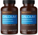 Elemente Amazon Calciu Plus Vitamina D2, 65 comprimate (2 lună de aprovizionare) (Pachet mai Vary) (Pachet de 2)