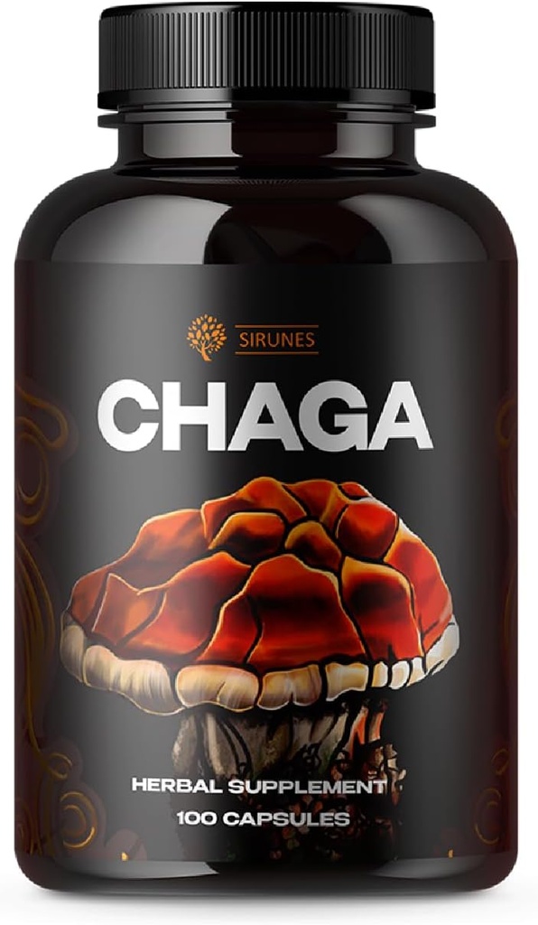 SIRUNES supliment de ciuperci Chaga capsule de ciuperci 100 Conte 