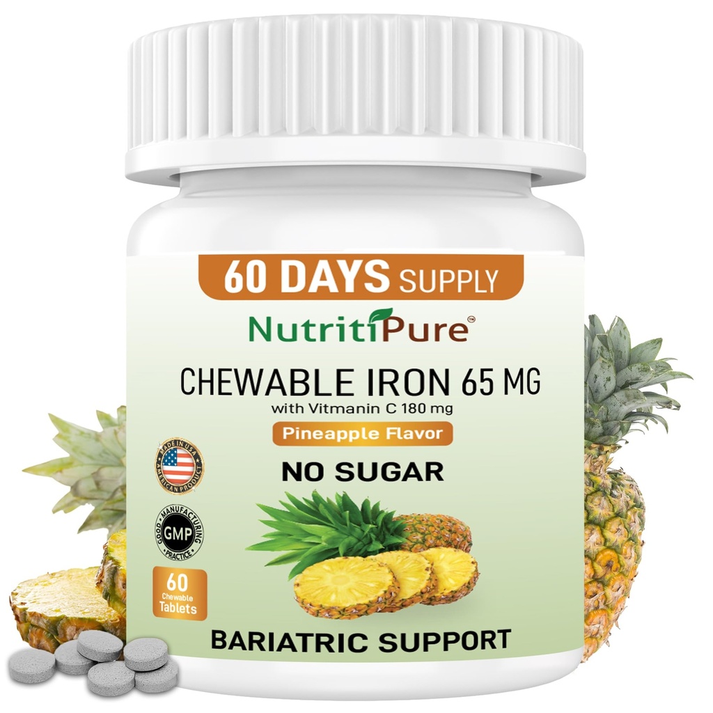 Carbonil 65 mg de fier masticabil cu vitamina C 180 mg (pentru femei/bărbați) - comprimat în aromă de Ananas 60 Număr (1)