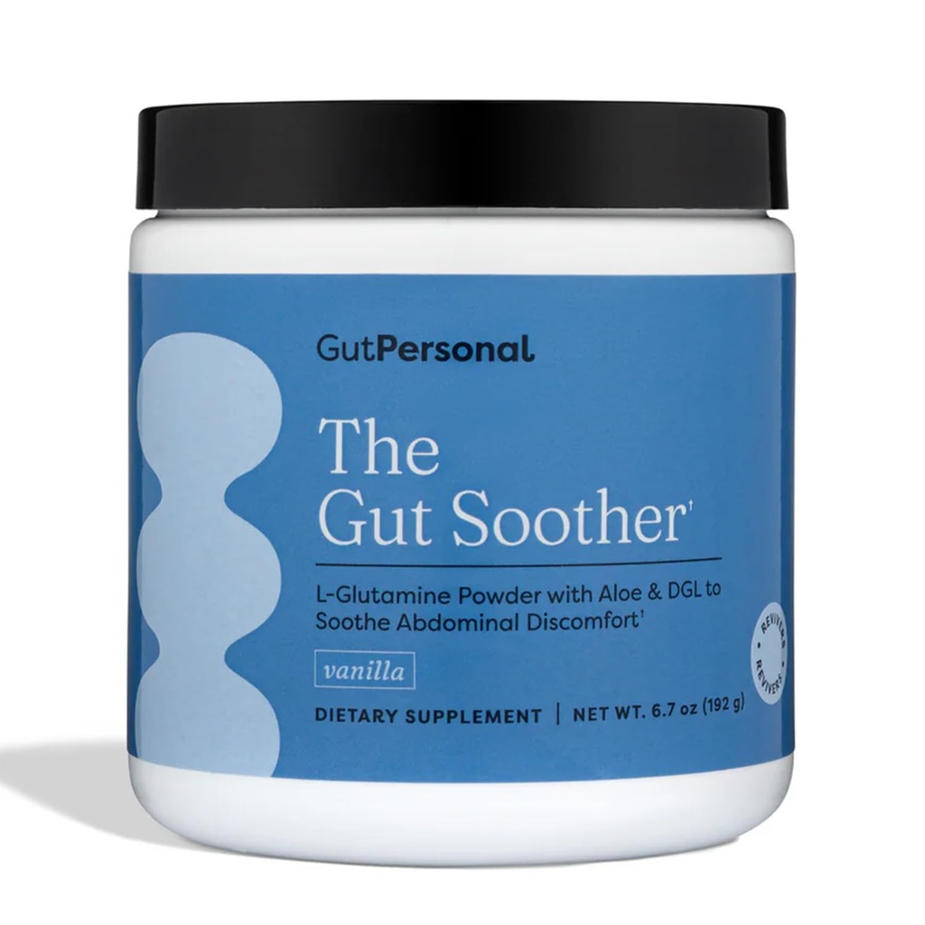 GutPersonal The Gut Soother L-Glutamine pulbere Supliment: Restaurare Gut Lining, Soothe Digestive Discomfort în timp ce promovarea generală Gut Health, 30 Serviri (Vanilla)