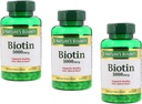 Naturas Bounty Biotin 5000mcg 150 Softgels Rapid Release (Value Pack of 3)