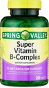 Convergență Spring Valley Super Vitamina B-Complex comprimate Supliment alimentar, 250 ConteMetabolism Support * Supliment alimentar