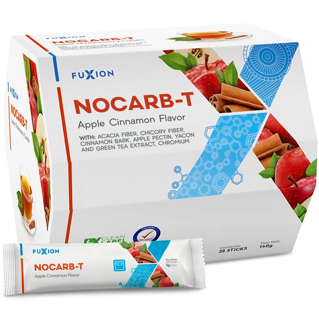 FuXion Nocarb T- Menţineţi echilibrul de colesterol, reduceţi transformarea grăsimii, blocaţi carbohidraţii (Nocarb T, 28 Sticks)