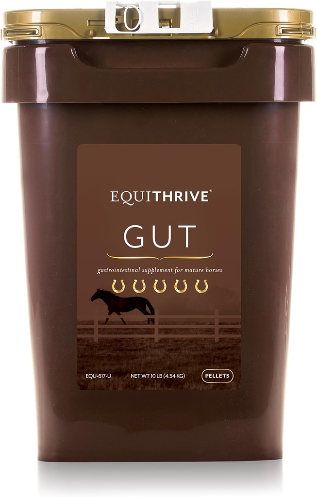Pelete echitrice de cai cu probiotice, Psyllium Husk Powder, Bicarbonat de sodiu și Omega 3 acidi grasi, Supliment de suport digestiv pentru cai, 10 lbs