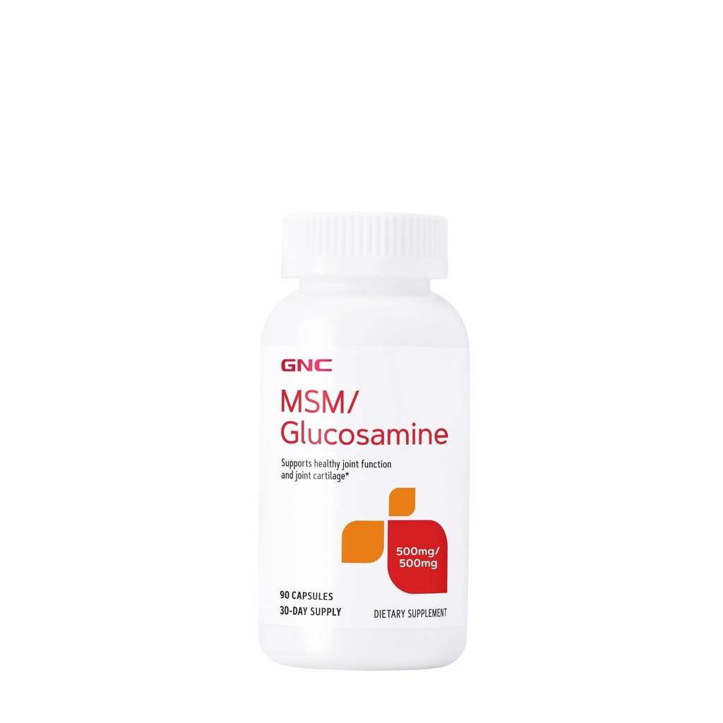 GNC MSM Glucosamine 500mg Supliment, Suporte Functie Joint Sanatos, Suporte Cartilaj Joint Sanatos, 30 Serviri