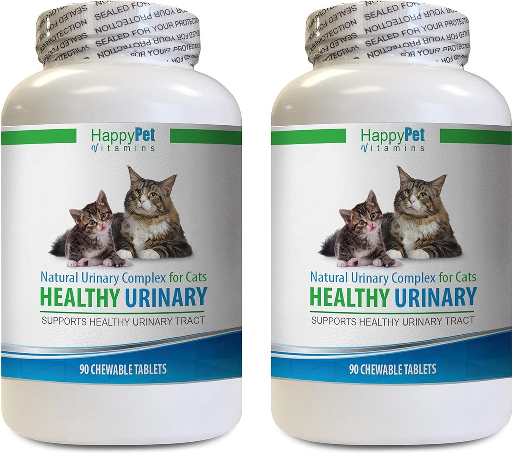 Cat Incontinenta Suplimente - CAT Complex urinar sanatos - solutie UTI - Formula naturala - pisica Cranberry pulbere - 2 sticle (180 comprimate)