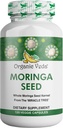 Organic Veda Moringa Seed Capsules - 100% Pure Organic Moringa Oleifera Seed Powder & Moringa Oil Omega 3 & 6, The Miracle Tree Antioxidants, Vitamins - Energy & Focus Boost for Men & Women, 120 ct