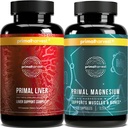 Suplimentul de magneziu și suplimentele hepatice pentru femei și bărbați de Bundle Primal Harvest